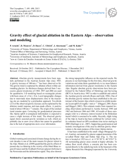 Gravity effect of glacial ablation in the Eastern