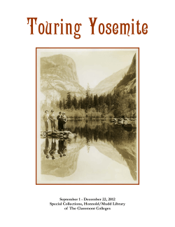 Touring Yosemite - Claremont Colleges Library