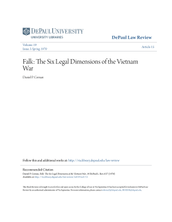 Falk: The Six Legal Dimensions of the Vietnam War