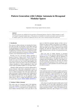 Pattern Generation with Cellular Automata in Hexagonal Modular