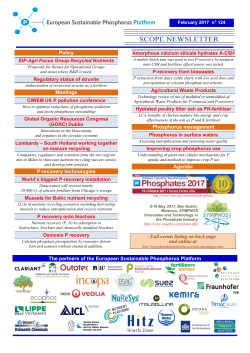 Scope Newsletter - ESPP - European Sustainable Phosphorus