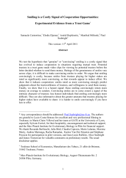 Smiling is a Costly Signal of Cooperation Opportunities