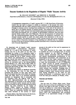 Enzyme Synthesis in the Regulation of Hepatic `Malic` Enzyme Activity
