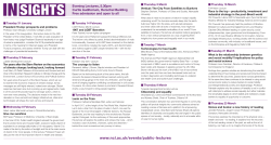 Insights Public Lectures January - May 2017