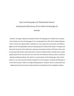 Does the Drinking Age of 21 Really Benefit