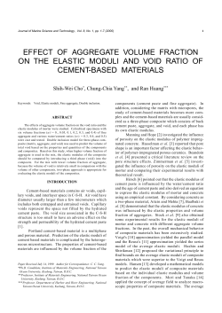 Effect of Aggregate Volume Fraction on the Elastic Moduli and Void