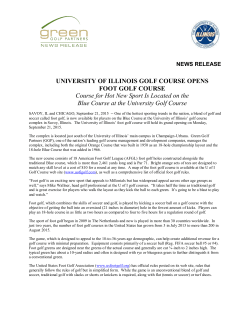 UNIVERSITY OF ILLINOIS GOLF COURSE OPENS