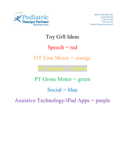 Suggested Gift Ideas - Pediatric Therapy Partners