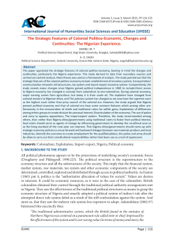 The Strategic Features of Colonial Politico