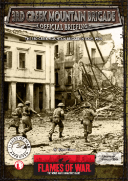 Greek Mountain Infantry Company 1944