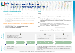 International Section - Lyc&eacute;e Fran&ccedil;ais de Singapour