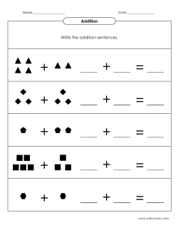 Addition Write the addition sentences.