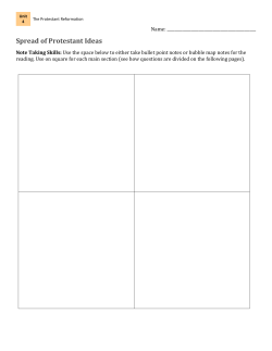 Spread of Protestant Ideas