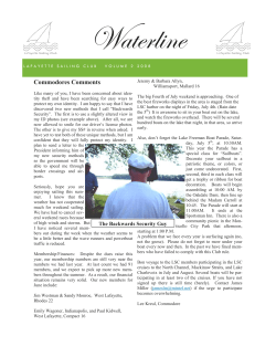 Summer 2008 - Lafayette Sailing Club