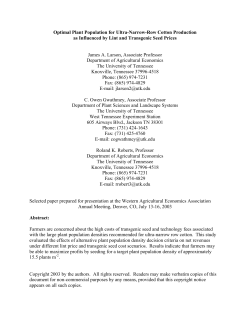 Optimal Plant Population for Ultra-Narrow