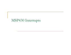 MSP430 Interrupts