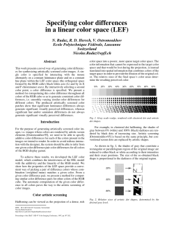 Specifying color differences in a linear color space (LEF)