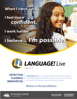 LANGUAGE! - Voyager Sopris Learning