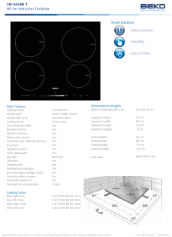 HII 64500 T 60 cm Induction Cooktop