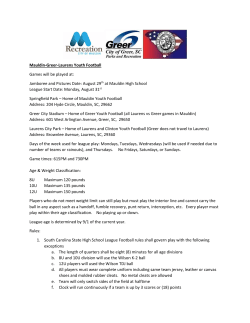 Mauldin-Greer-Laurens Youth Football Games will