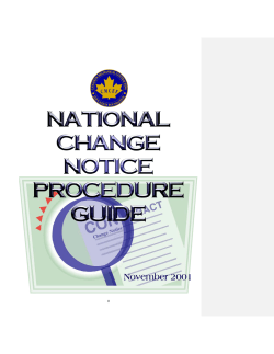 change notice procedure guide