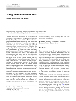 Ecology of freshwater shore zones