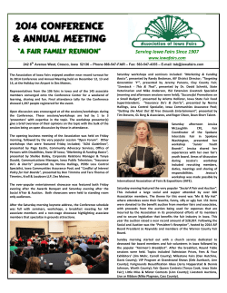 Spring 2015 - Association of Iowa Fairs
