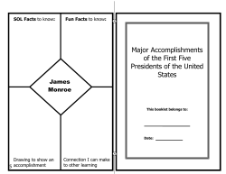 Major Accomplishments of the First Five Presidents of the United
