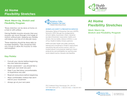 At Home Flexibility Stretches