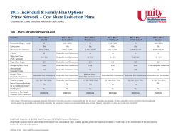 Unity Prime Network CSR Plans