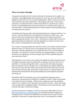 There is no driver shortage