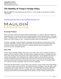 The Stability of Trump`s Foreign Policy