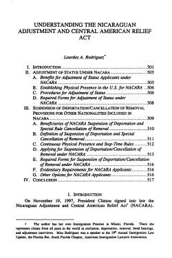 understanding the nicaraguan adjustment and central