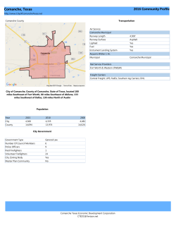 Community Profile - City of Comanche Texas