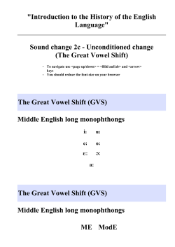 Sound change 2c - Unconditioned change