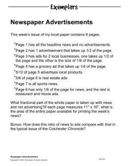 Newspaper Advertisements