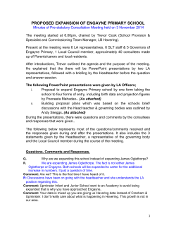 Notes of the public meeting