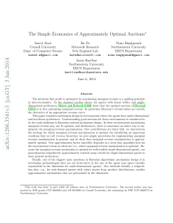 The Simple Economics of Approximately Optimal Auctions
