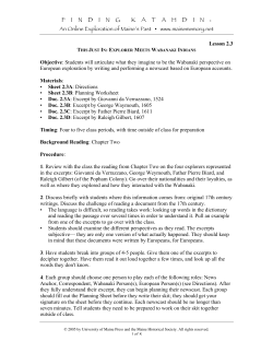 lesson plan - Maine Memory Network