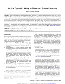 Vehicle Dynamic Safety in Measured Rough Pavement