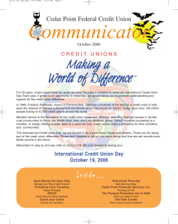 October 2006 - Cedar Point Federal Credit Union