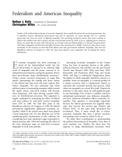 Federalism and American Inequality