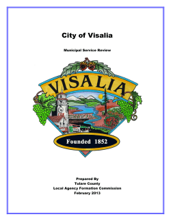 City of Visalia MSR Update