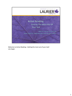 Active Reading: Getting The Most Out Of Your Text