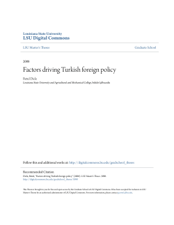 Factors driving Turkish foreign policy