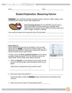 Student Exploration: Measuring Volume