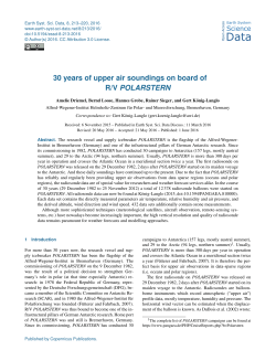 30 years of upper air soundings on board of R/V POLARSTERN