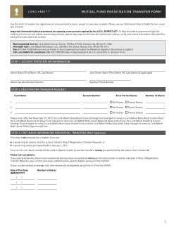 mutual fund registration transfer form