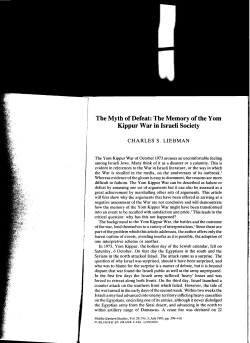 The Myth of Defeat: The Memory of the Yom Kippur War in Israeli