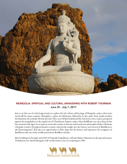 MONGOLIA: SPIRITUAL AND CULTURAL AWAKENING WITH